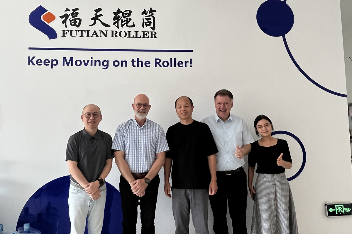 歡迎瑞士客戶到訪福天輥筒，共建合作新輝煌