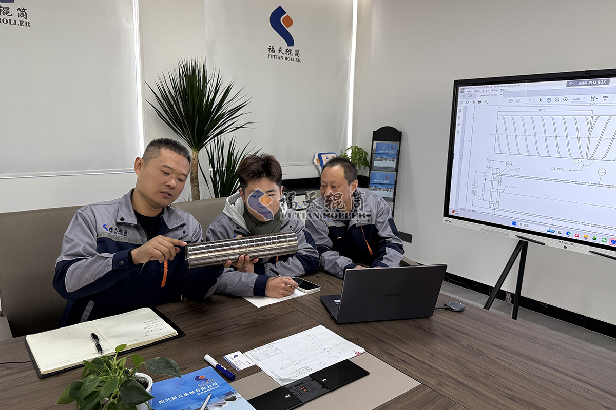 以色列客戶開槽鋁輥新品研討會